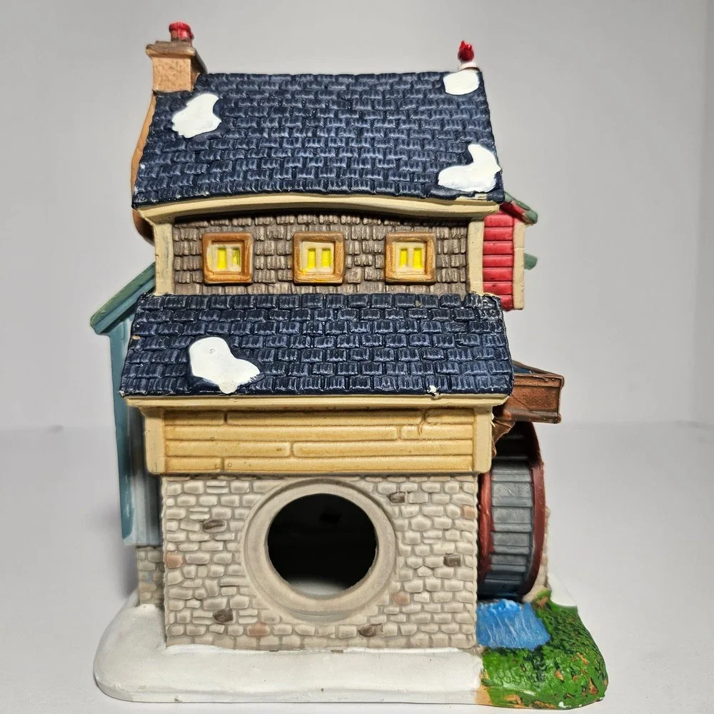Rare Lemax Caddington Village Cedar Falls Historical Grist Mill 85390